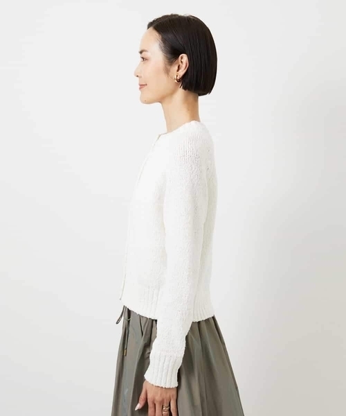 MICHEL KLEIN(ミッシェル・クラン)の「ロービングラメニットカーディガン(カーディガン/ボレロ・レディース・ホワイト・38)」の9枚目の写真