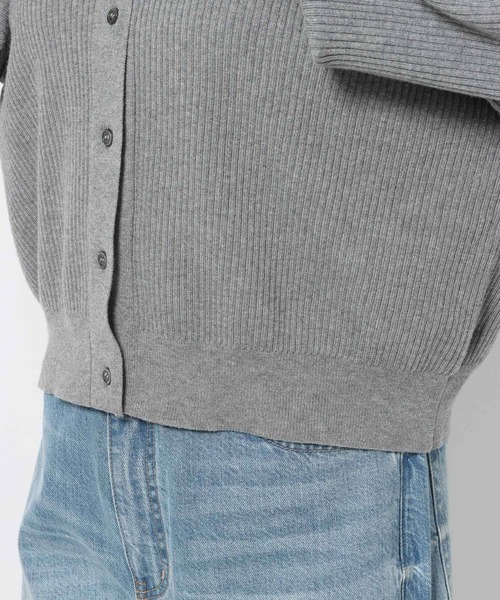 LOWRYS FARM（ローリーズファーム）の「レースドッキングＶカーディガン 654890（カーディガン/ボレロ・レディース・ブラック/ベージュ/グレー・FREE）」の18枚目の写真