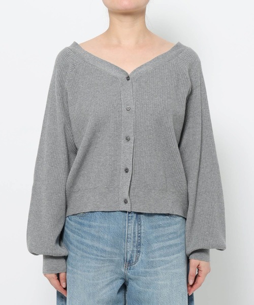 LOWRYS FARM（ローリーズファーム）の「レースドッキングＶカーディガン 654890（カーディガン/ボレロ・レディース・ブラック/ベージュ/グレー・FREE）」の14枚目の写真