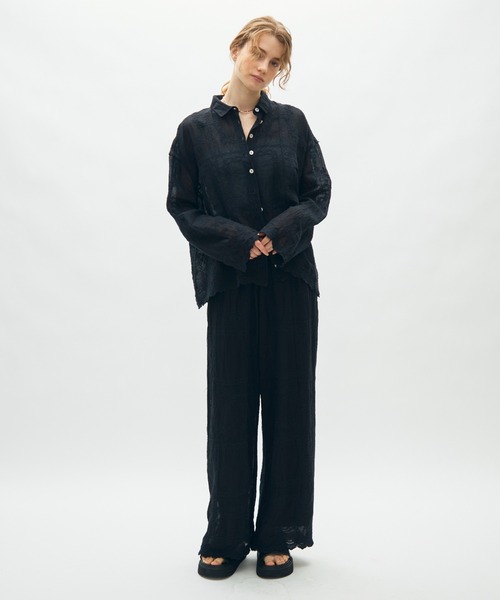 full/fill.(フルフィル)の「natural embroidery pants / ナチュラル刺繍パンツ(その他パンツ・レディース・ナチュラル/ブラック・FREE)」の17枚目の写真