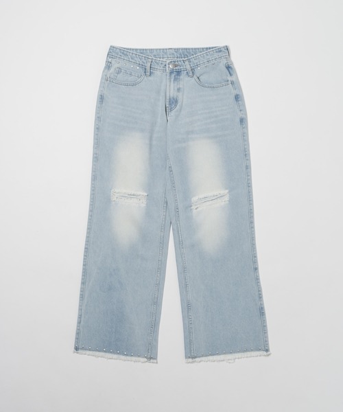 GOSSIP CLUB(ゴシップクラブ)の「スタッズダメージデニムパンツ(デニムパンツ・レディース・ブラウン/ブルー・MEDIUM/SMALL)」の19枚目の写真