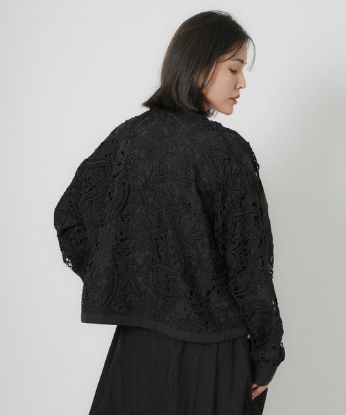 Floran（フローラン）の「レースジャケット（ブルゾン・レディース・ブラック/アイボリー・FREE）」の16枚目の写真
