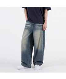 UMM（ウム）の「バルーンフィットスナップワイドウォッシングデニムパンツ3COLOR（デニムパンツ）」