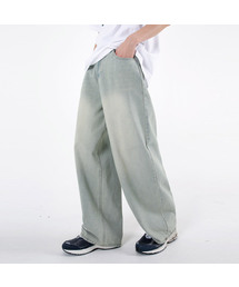 UMM（ウム）の「バルーンフィットスナップワイドウォッシングデニムパンツ3COLOR（デニムパンツ）」