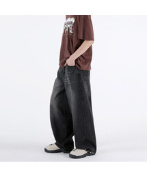 UMM（ウム）の「バルーンフィットスナップワイドウォッシングデニムパンツ3COLOR（デニムパンツ）」