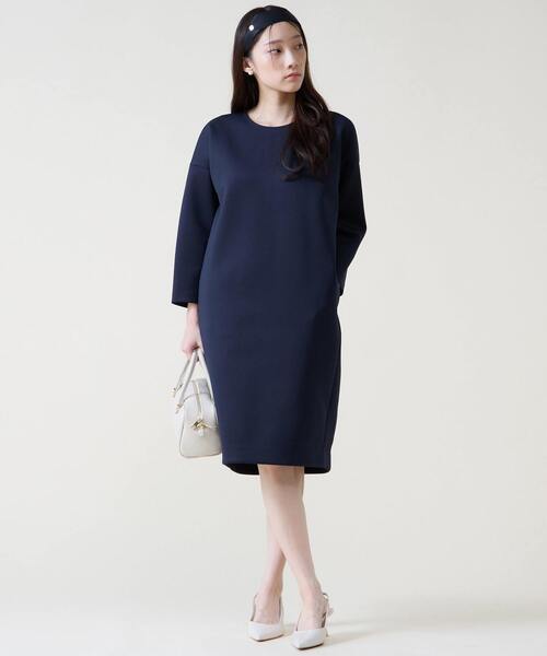 Tiara(ティアラ)の「バッグボタンダンボールワンピース(ワンピース・レディース・ブラック/ネイビー・FREE)」の1枚目の写真