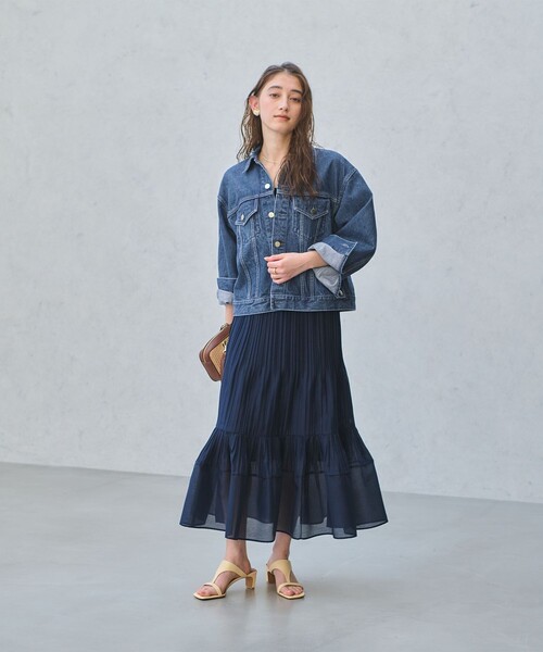 UNITED ARROWS（ユナイテッドアローズ）の「3rd デニムジャケット（デニムジャケット・レディース・ターコイズブルー系/ロイヤルブルー・36/38）」の7枚目の写真