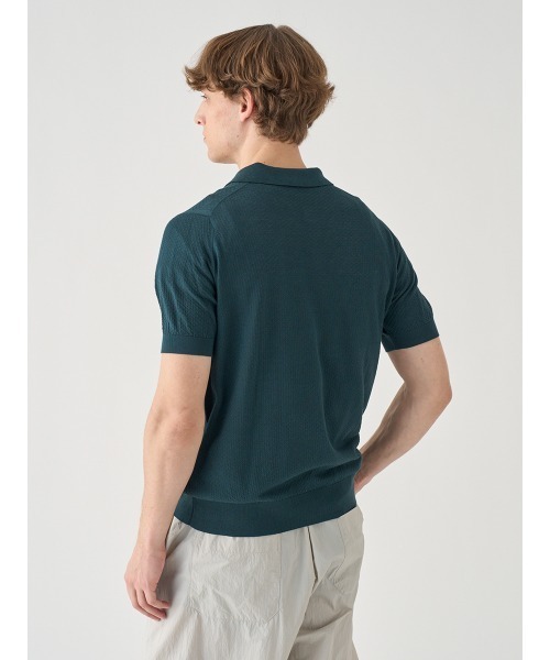 JOHN SMEDLEY(ジョンスメドレー)の「コットン テクスチャニットポロシャツ(ポロシャツ・メンズ・グリーン系・L)」の7枚目の写真
