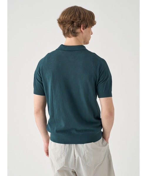 JOHN SMEDLEY(ジョンスメドレー)の「コットン テクスチャニットポロシャツ(ポロシャツ・メンズ・グリーン系・L)」の8枚目の写真