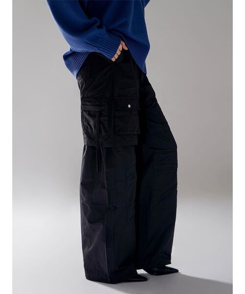 :ETHROF(イーサオブ)の「FAKE LAYERED CARGO WIDE PANTS(カーゴパンツ・レディース・カーキ/ブラック・MEDIUM)」の11枚目の写真