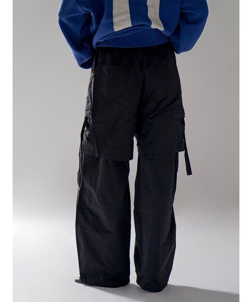 :ETHROF(イーサオブ)の「FAKE LAYERED CARGO WIDE PANTS(カーゴパンツ・レディース・カーキ/ブラック・MEDIUM)」の12枚目の写真