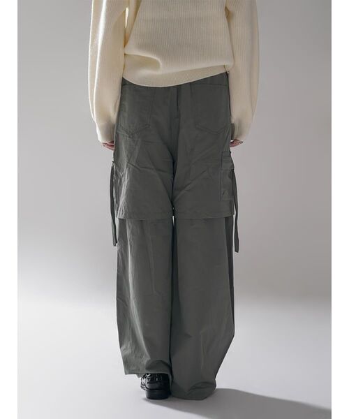 :ETHROF(イーサオブ)の「FAKE LAYERED CARGO WIDE PANTS(カーゴパンツ・レディース・カーキ/ブラック・MEDIUM)」の16枚目の写真