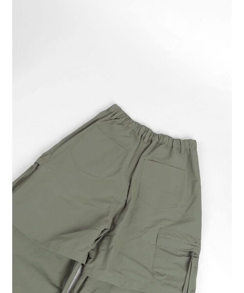 :ETHROF(イーサオブ)の「FAKE LAYERED CARGO WIDE PANTS(カーゴパンツ・レディース・カーキ/ブラック・MEDIUM)」の20枚目の写真