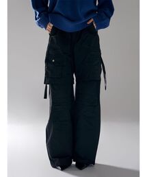 FAKE LAYERED CARGO WIDE PANTS