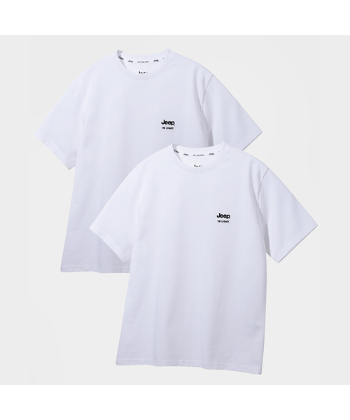JEEP（ジープ）の「[2PACK] 190g シングル ザ レガシー 半袖Tシャツ (JR5TSU153BK)（Tシャツ/カットソー・レディース・ブラック/ホワイト×ブラック/ホワイト・2XL/LARGE/MEDIUM/SMALL/X-LARGE/3XL）」の2枚目の写真