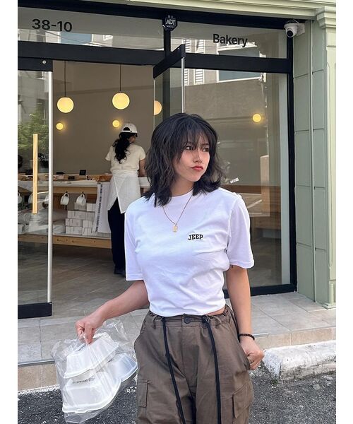 JEEP（ジープ）の「[2PACK] 190g シングル ザ レガシー 半袖Tシャツ (JR5TSU153BK)（Tシャツ/カットソー・レディース・ブラック/ホワイト×ブラック/ホワイト・2XL/LARGE/MEDIUM/SMALL/X-LARGE/3XL）」の18枚目の写真