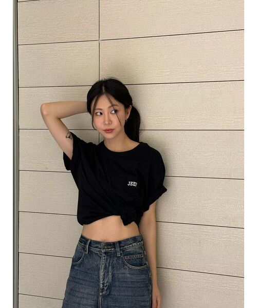 JEEP（ジープ）の「[2PACK] 190g シングル ザ レガシー 半袖Tシャツ (JR5TSU153BK)（Tシャツ/カットソー・レディース・ブラック/ホワイト×ブラック/ホワイト・2XL/LARGE/MEDIUM/SMALL/X-LARGE/3XL）」の9枚目の写真