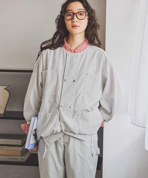 niko and...（ニコアンド）の「オックスダブルボタンカバーオール（カバーオール・レディース・アイボリー/チャコール/ナチュラル・LARGE/MEDIUM）」の8枚目の写真