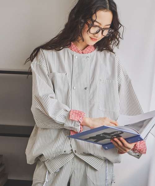 niko and...（ニコアンド）の「オックスダブルボタンカバーオール（カバーオール・レディース・アイボリー/チャコール/ナチュラル・LARGE/MEDIUM）」の10枚目の写真