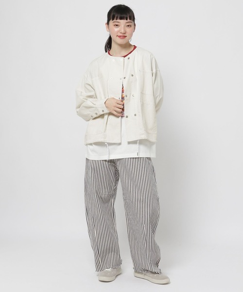 niko and...（ニコアンド）の「オックスダブルボタンカバーオール（カバーオール・レディース・アイボリー/チャコール/ナチュラル・LARGE/MEDIUM）」の14枚目の写真