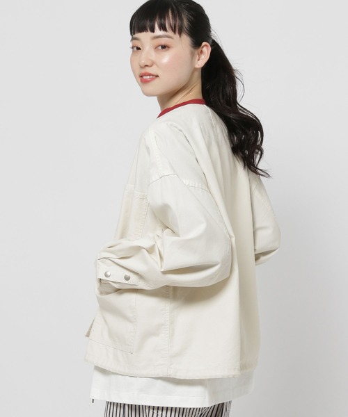 niko and...（ニコアンド）の「オックスダブルボタンカバーオール（カバーオール・レディース・アイボリー/チャコール/ナチュラル・LARGE/MEDIUM）」の16枚目の写真