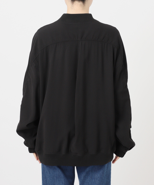 B.C STOCK(ベーセーストック)の「レーヨンツイルブルゾン(ブルゾン・レディース・ベージュ/ブラック・FREE)」の6枚目の写真