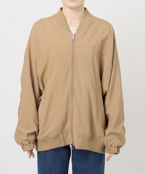 B.C STOCK(ベーセーストック)の「レーヨンツイルブルゾン(ブルゾン・レディース・ベージュ/ブラック・FREE)」の13枚目の写真