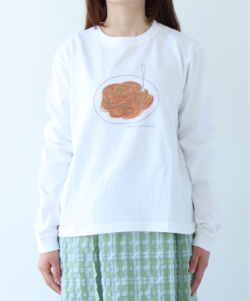 bulle de savon（ビュルデサボン）の「【別注】ナポリタン ロンＴ（Tシャツ/カットソー・レディース・ホワイト・FREE）」の12枚目の写真