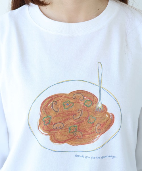 bulle de savon（ビュルデサボン）の「【別注】ナポリタン ロンＴ（Tシャツ/カットソー・レディース・ホワイト・FREE）」の15枚目の写真