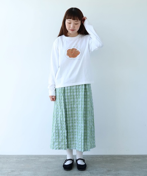 bulle de savon（ビュルデサボン）の「【別注】ナポリタン ロンＴ（Tシャツ/カットソー・レディース・ホワイト・FREE）」の7枚目の写真