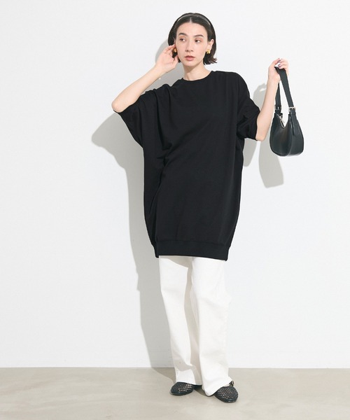 coca(coca)(コカ)の「ミニ裏毛ドルマンスリーブチュニック(チュニック・レディース・グレー/ブラック・M/L)」の8枚目の写真