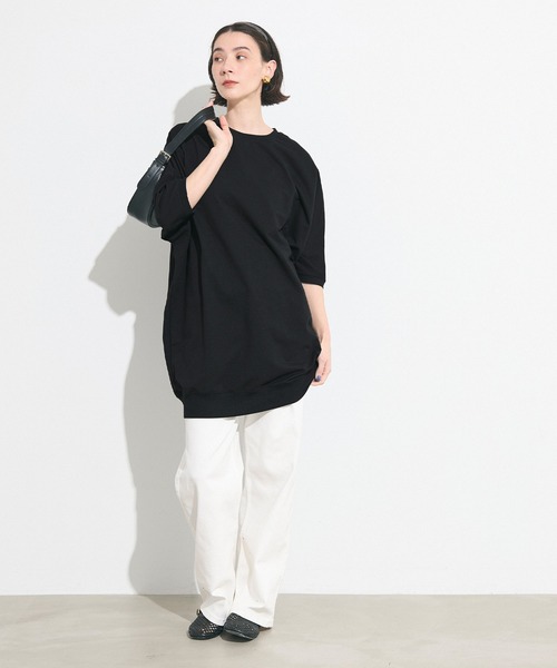 coca(coca)(コカ)の「ミニ裏毛ドルマンスリーブチュニック(チュニック・レディース・グレー/ブラック・M/L)」の12枚目の写真