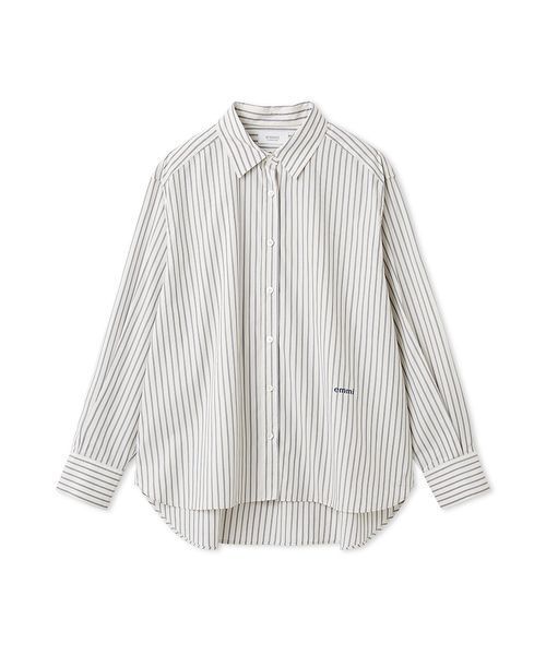 emmi（エミ）の「【ONLINE限定カラーあり】ストライプベーシックシャツ（シャツ/ブラウス・レディース・ピンク/ホワイト/ミント/ブルー・F）」の2枚目の写真