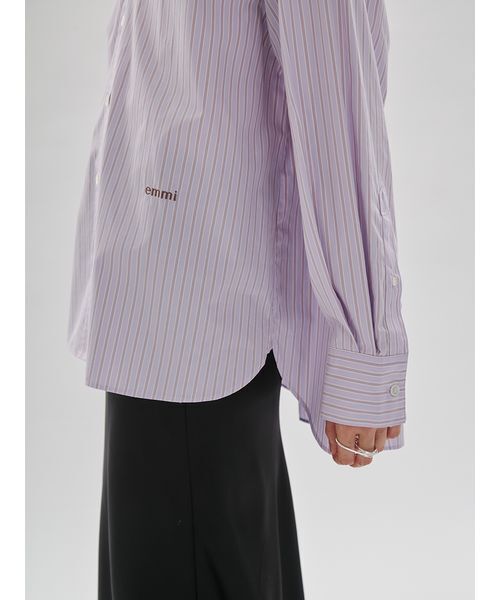 emmi（エミ）の「【ONLINE限定カラーあり】ストライプベーシックシャツ（シャツ/ブラウス・レディース・ピンク/ホワイト/ミント/ブルー・F）」の10枚目の写真