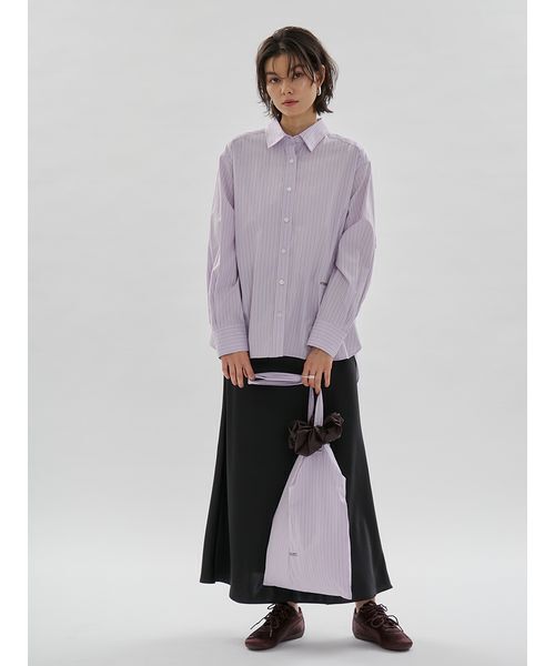 emmi（エミ）の「【ONLINE限定カラーあり】ストライプベーシックシャツ（シャツ/ブラウス・レディース・ピンク/ホワイト/ミント/ブルー・F）」の18枚目の写真