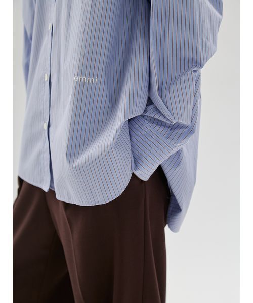 emmi（エミ）の「【ONLINE限定カラーあり】ストライプベーシックシャツ（シャツ/ブラウス・レディース・ピンク/ホワイト/ミント/ブルー・F）」の21枚目の写真