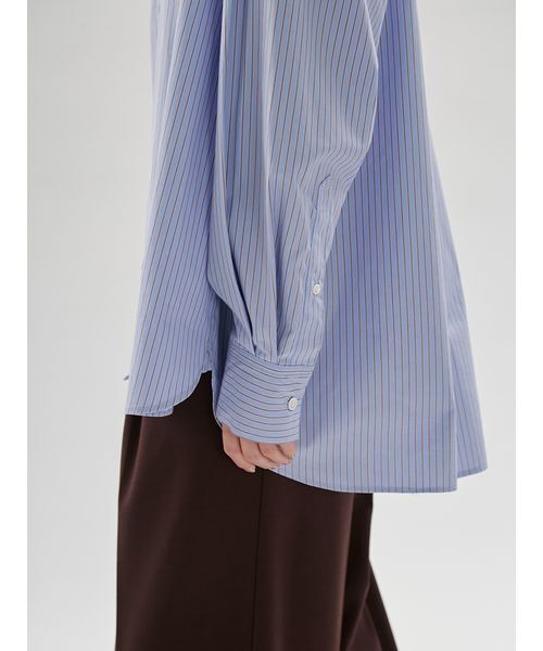 emmi（エミ）の「【ONLINE限定カラーあり】ストライプベーシックシャツ（シャツ/ブラウス・レディース・ピンク/ホワイト/ミント/ブルー・F）」の22枚目の写真