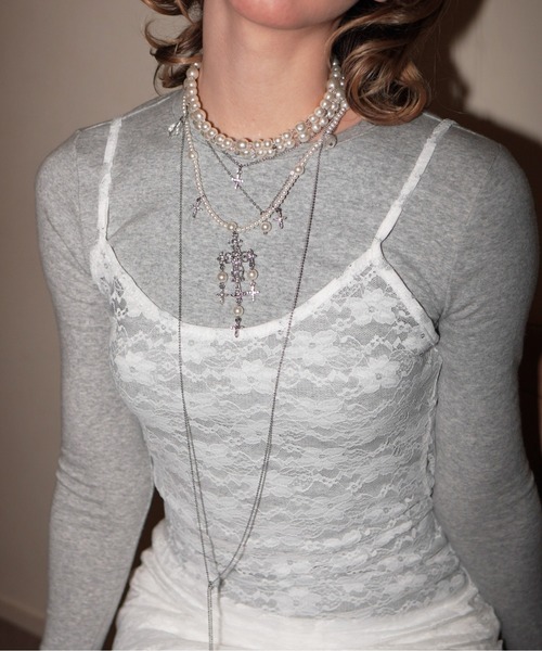 IMARI(イマリ)の「【 IMARI / イマリ 】 バロックモチーフ ボリューム パール ネックレス(ネックレス・レディース・グレー/ホワイト・FREE)」の3枚目の写真