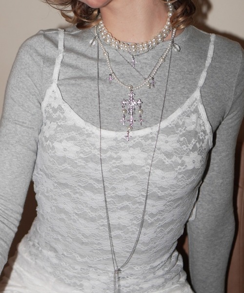 IMARI(イマリ)の「【 IMARI / イマリ 】 バロックモチーフ ボリューム パール ネックレス(ネックレス・レディース・グレー/ホワイト・FREE)」の5枚目の写真