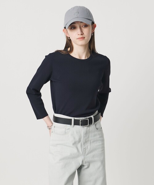 UNITED ARROWS(ユナイテッドアローズ)の「コンパクト クルーネック ニット ‐ウォッシャブル‐(ニット/セーター・レディース・オフホワイト/レッド/ネイビー・FREE)」の5枚目の写真