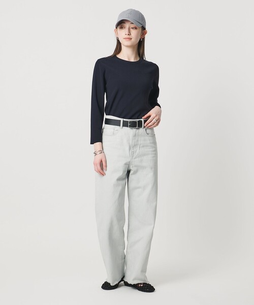 UNITED ARROWS(ユナイテッドアローズ)の「コンパクト クルーネック ニット ‐ウォッシャブル‐(ニット/セーター・レディース・オフホワイト/レッド/ネイビー・FREE)」の6枚目の写真