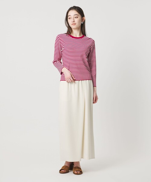 UNITED ARROWS(ユナイテッドアローズ)の「コンパクト クルーネック ニット ‐ウォッシャブル‐(ニット/セーター・レディース・オフホワイト/レッド/ネイビー・FREE)」の11枚目の写真