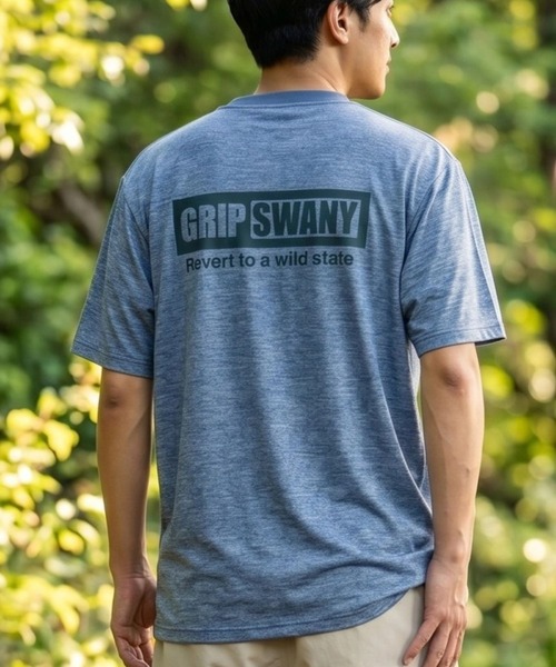 GRIP SWANY（グリップスワニー）の「【GSMCT0014】 BOX LOGO DRY S/S TEE（Tシャツ/カットソー・メンズ・ヘザーグレー/グリーン系その他/ブルー系その他・M/L/XL）」の3枚目の写真