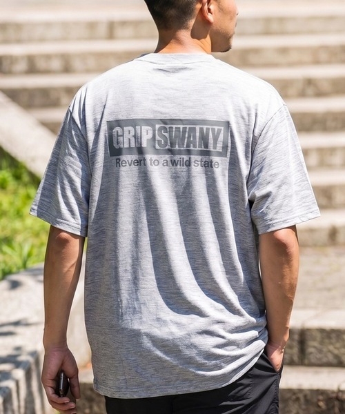 GRIP SWANY（グリップスワニー）の「【GSMCT0014】 BOX LOGO DRY S/S TEE（Tシャツ/カットソー・メンズ・ヘザーグレー/グリーン系その他/ブルー系その他・M/L/XL）」の2枚目の写真