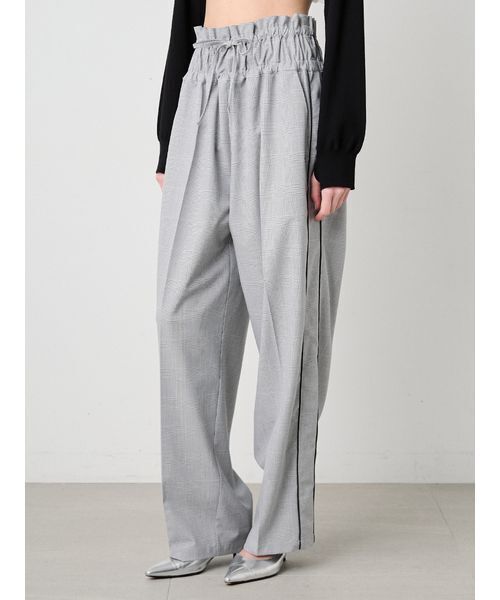 SORIN(ソリン )の「Designed Waist Line Pants/デザインウエスト ラインパンツ(その他パンツ・レディース・ネイビー/チェック・36/38)」の1枚目の写真