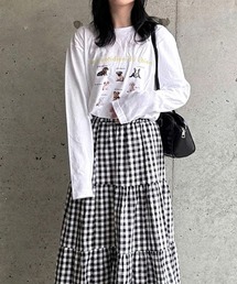 etta（エタ）の「犬いっぱいロンT／長袖Tシャツ（Tシャツ/カットソー）」