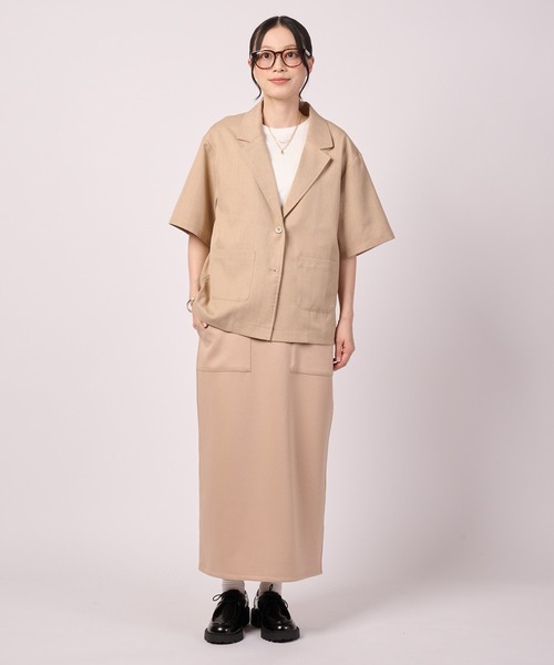 Arnold Palmer(アーノルドパーマー)の「カット ナロースカート(スカート・レディース・オートミール/ピンク/ベージュ/ブラック・S/L/M)」の8枚目の写真