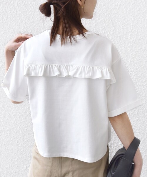 WEB限定】〈接触冷感〉オーガニック コットン フリル TEE（Tシャツ