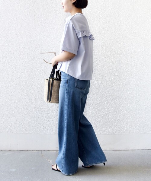 WEB限定】〈接触冷感〉オーガニック コットン フリル TEE（Tシャツ