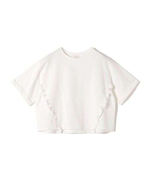 SHIPS(シップス)の「【WEB限定】〈接触冷感〉オーガニック コットン フリル TEE(Tシャツ/カットソー・レディース・ダークグレー/ライラック/オフホワイト・ONESIZE)」の17枚目の写真